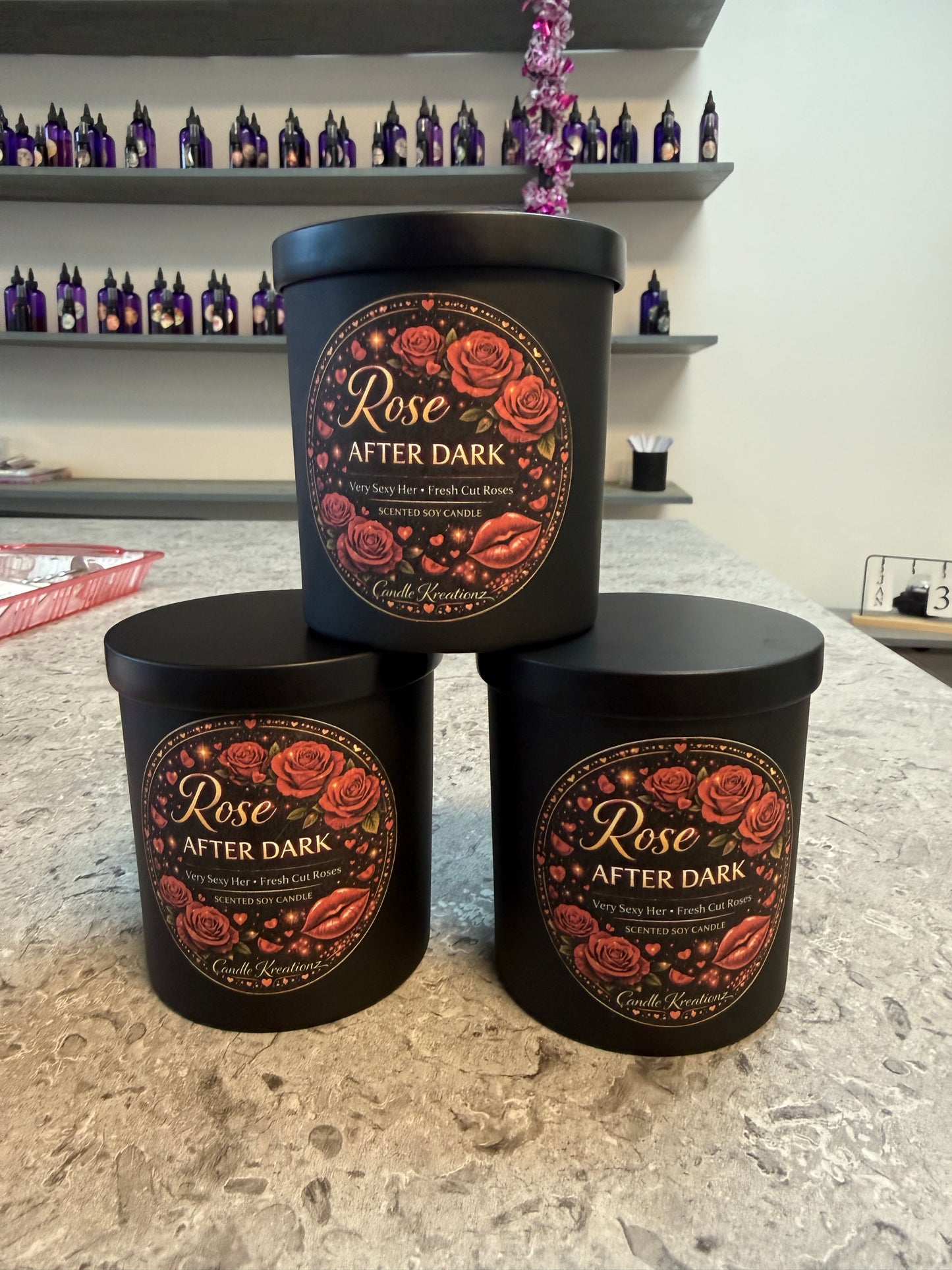 Rose after Dark Candle